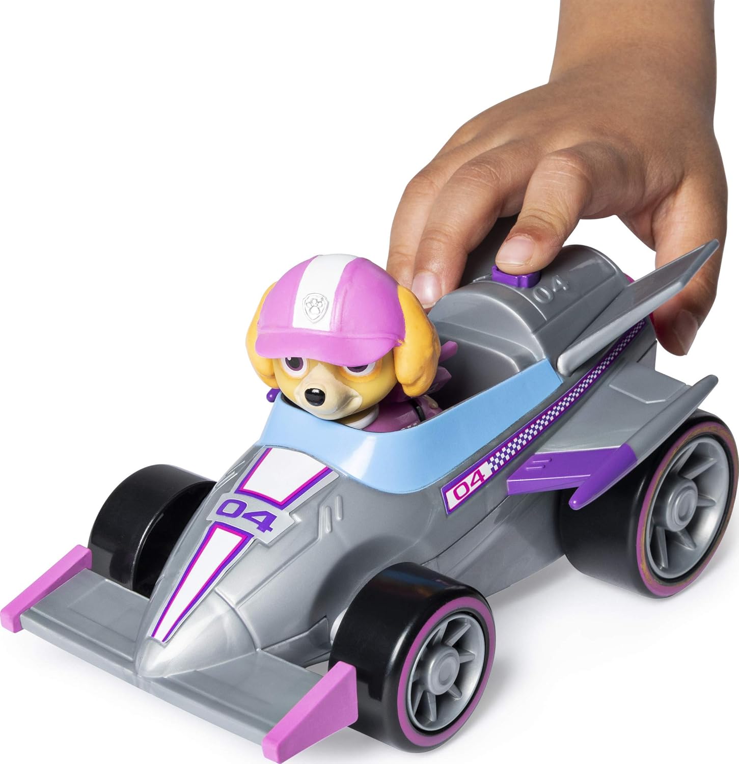 PAW Patrol Ready, Race, Rescue Skye’s Race and Go Deluxe Vehicle with Sounds, for Kids Aged 3 Years and Over,