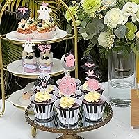 Vista 97 de Rsstarxi Paquete de 36 adornos para cupcakes de Halloween, bruja, fantasma, magdalenas, murciélagos, arañas, gatos, decoración de pasteles