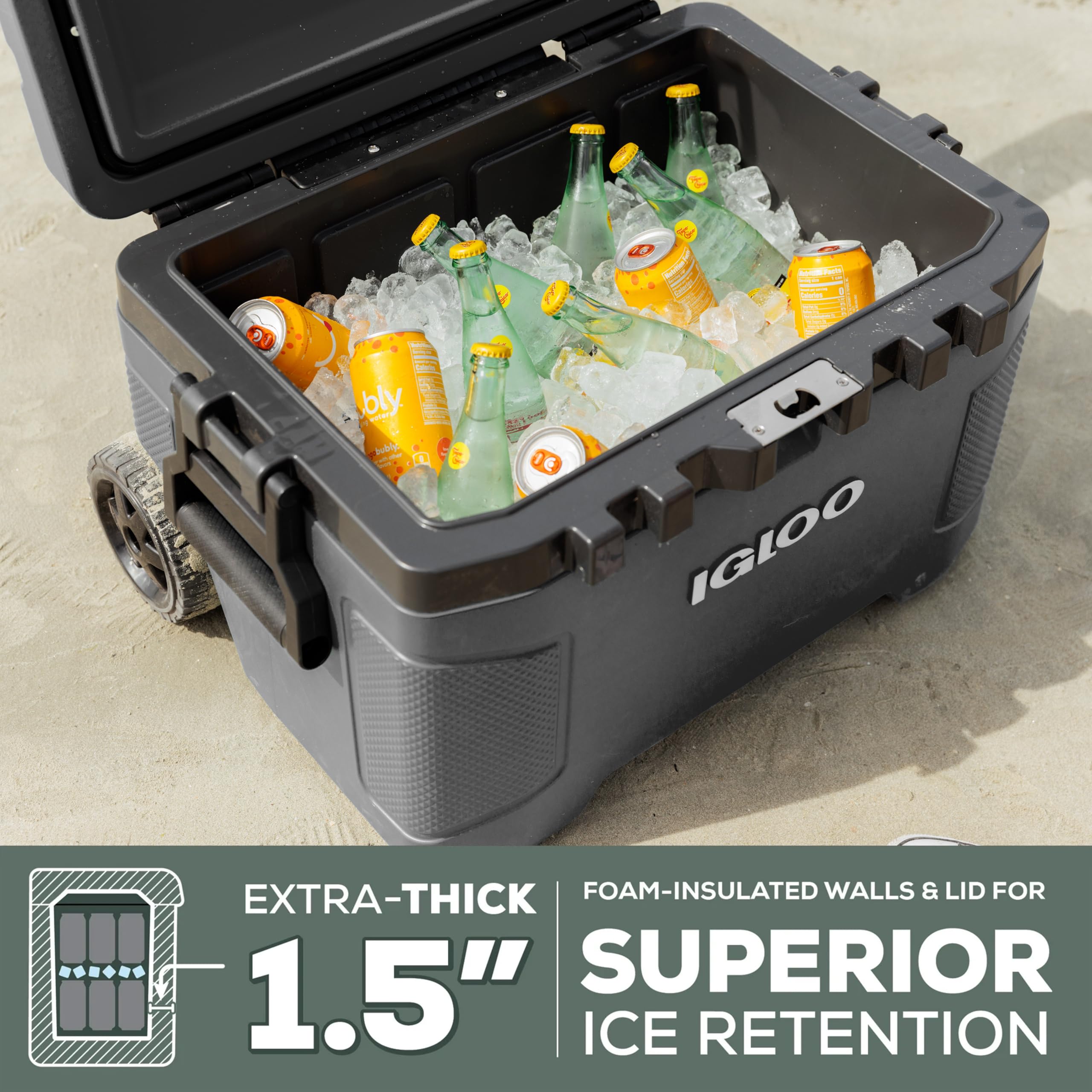 Igloo Refrigerador de rodas Trailmate 52Qt, caixa de gelo rígida Igloo Refrigerador de rodas Trailmate 52Qt, caixa de gelo rígida