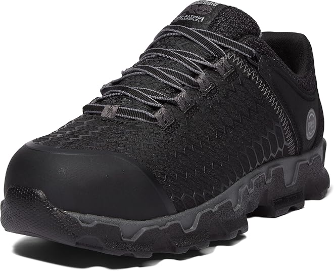 Timberland PRO Men's Powertrain Sport Alloy Safety Toe Industrial Athletic Work Shoe, Black/Grey-2024 New, 11