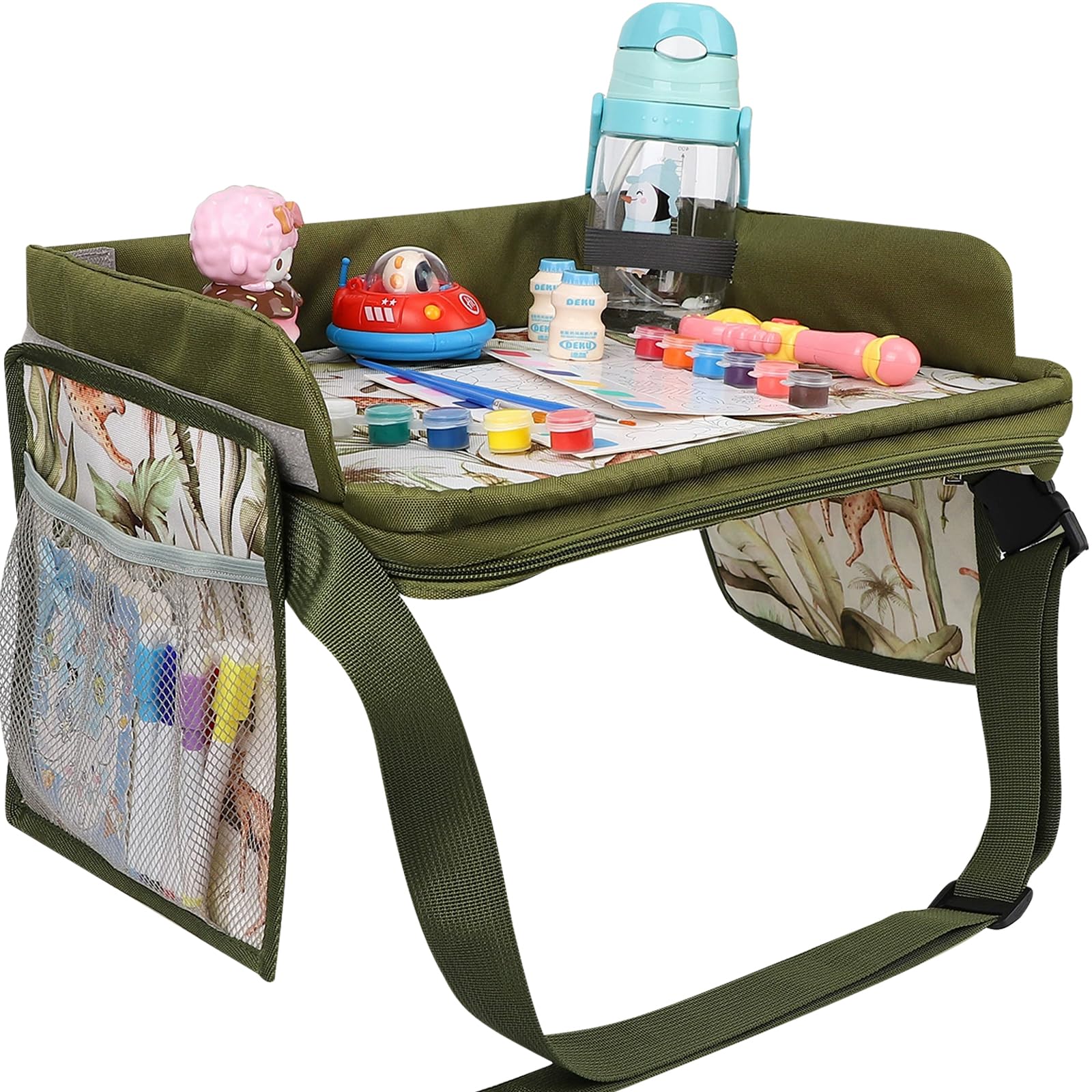 Vassoio da Viaggio per Seggiolino Auto e Aereo per Bambini, Vassoio per Seggiolino Auto per Bambini, Tavolo Portatile per Auto per Attività di Viaggio per Bambini, Organizzatore per Seggiolino