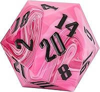 Vista 28 de 55mm dados de 20 lados DND, dados gigantes D20 D&D poliédricos grandes D20 con caja de regalo de dados para Dungeons and Dragons, juegos de mesa RPG