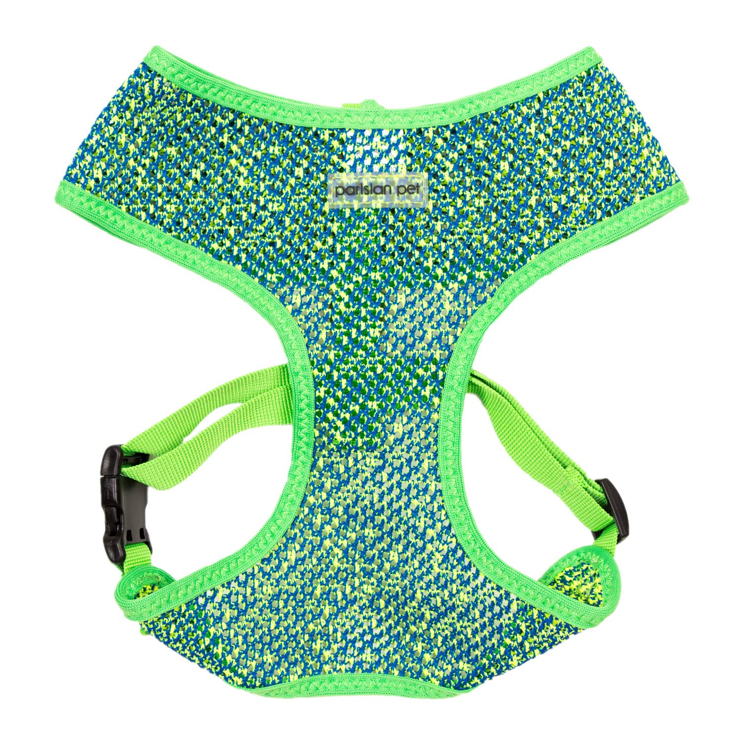 Parisian Pet Freedom Dog Harness, Green/Blue, S — image 1