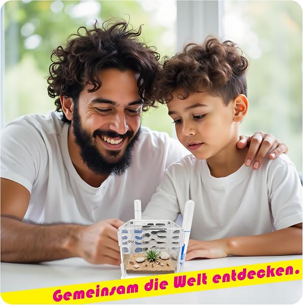 Profi-Ameisenfarm aus Acryl – Modulares Formicarium mit automatischem Bewässerungssystem & Wasserturm, Erweiterbares Nest für Myrmekologie-Einsteiger & Hobby-Halter, Sichtschutz-Design – Grün - 4