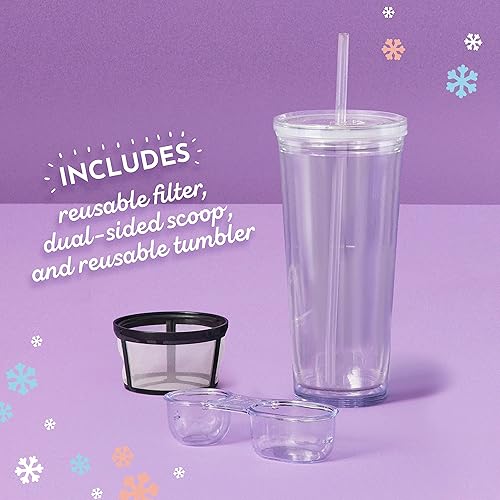 Miniatura 3 de GLOWZI Cafetera helada y Frappe de una sola porción con licuadora en negro