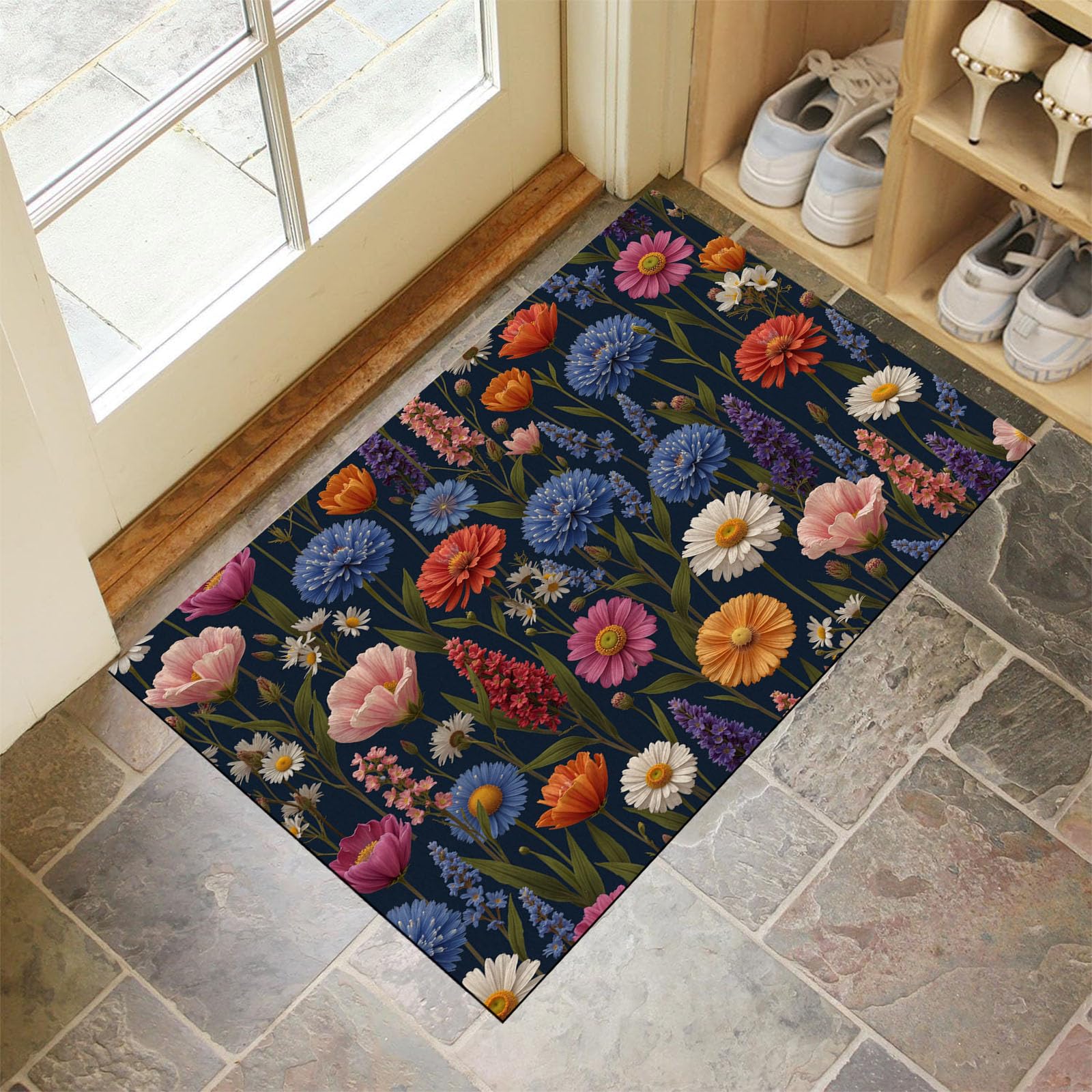 Tapis de sol absorbant lavable en machine et piège à saletés pour l'entrée