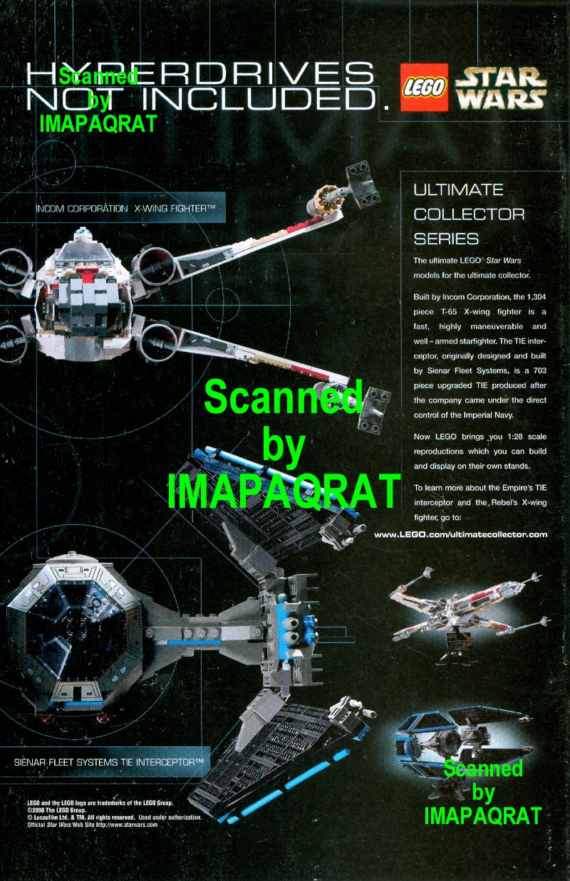 Lego Star Wars: X-Wing Fighter Tie Interceptor: Hyperdrives Not Included: Great Print Ad