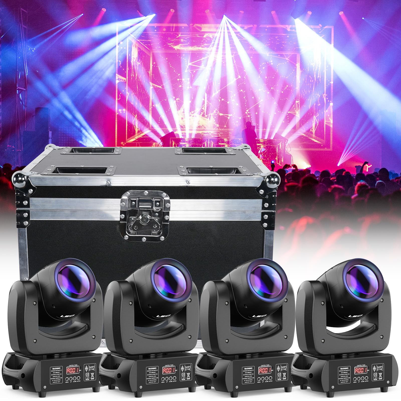 Amazon.com: 120W DJ Lights Moving Head [4-Pack] with Flight Case