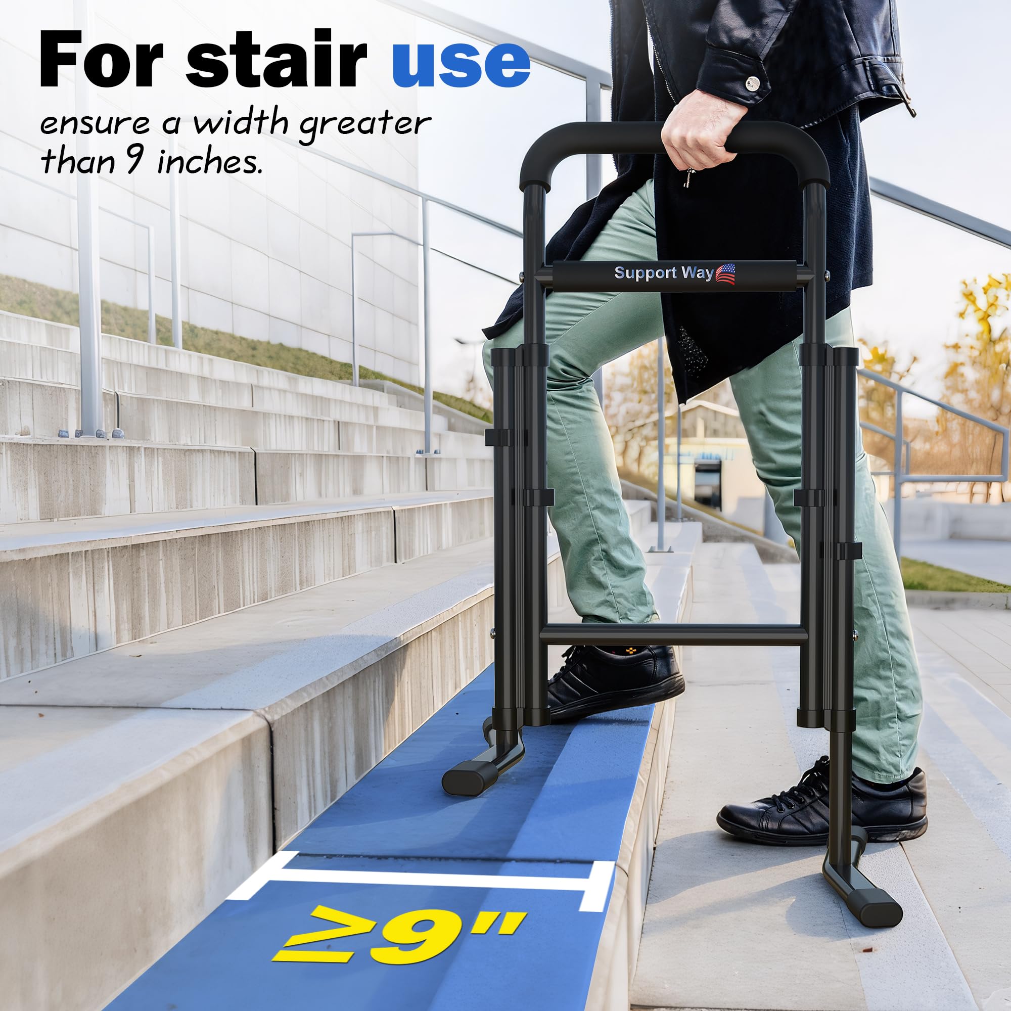 2-in-1 Stair Cane & Standing Aid - Seniors Mobility -5 2-in-1 Stair Cane & Standing Aid - Seniors Mobility -5