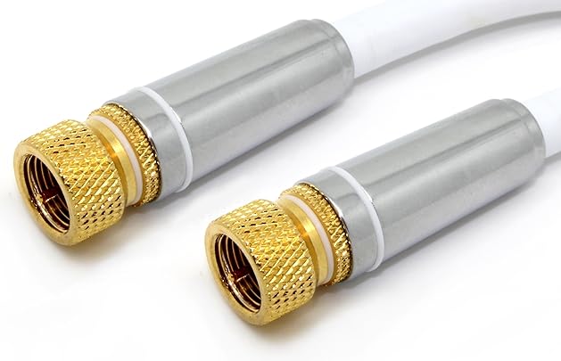 LCS Antenna cavo satellitare Bianco coassiale Cavo coassiale HDTV Full maschio maschio cavo LCS Antenna cavo satellitare Bianco coassiale Cavo coassiale HDTV Full maschio maschio cavo