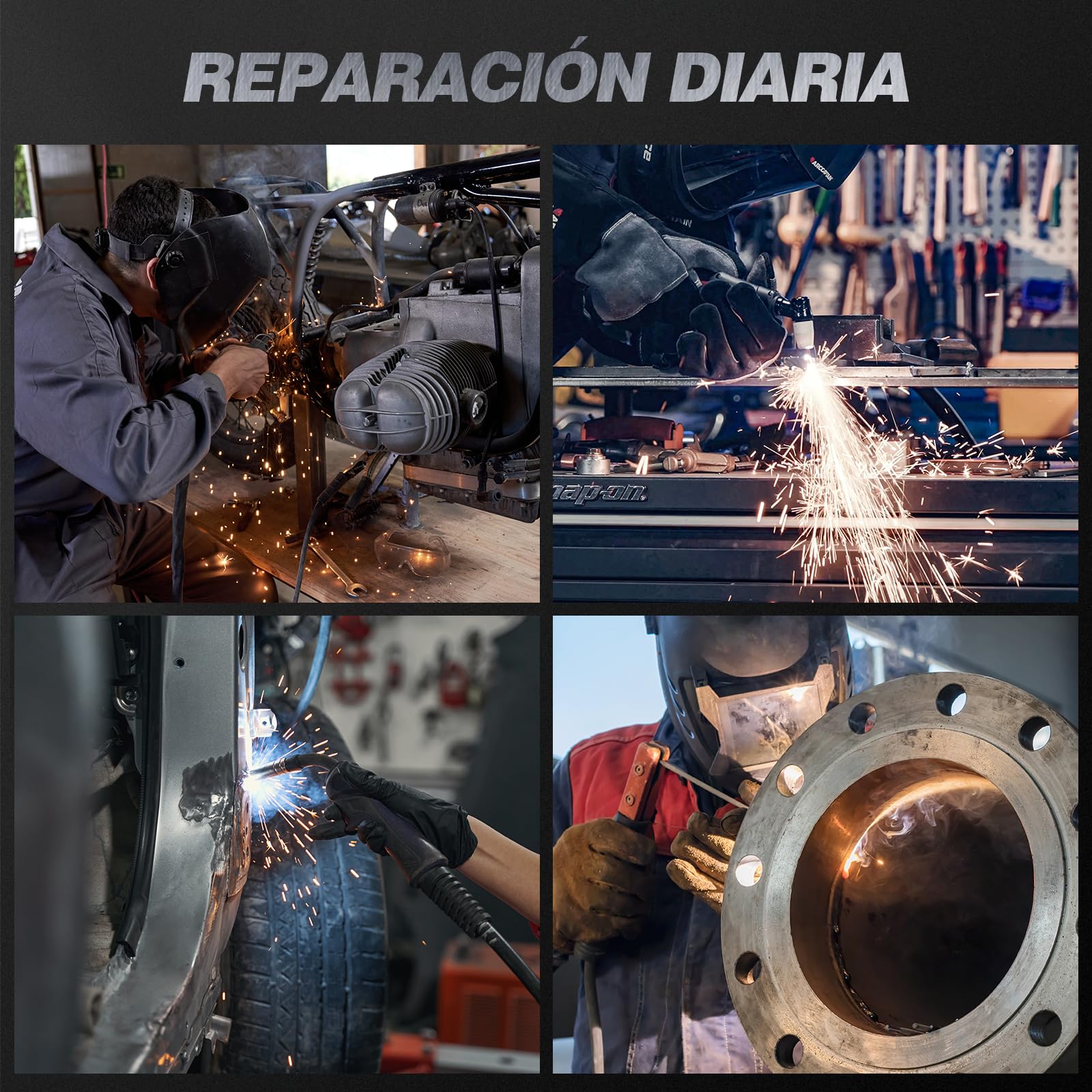 ARCCAPTAIN MIG205MP Soldadora 9‑en‑1 con control APP iControl/Plasma Cutter/Pulsed MIG/Flux Core/Spool Gun/DC HF/Lift TIG/Clean/MMA para aluminio 230 V multifunción