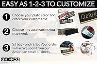 Vista 2 de Placa de nombre personalizada, sin soporte, 2 x 8 pulgadas, personalizable