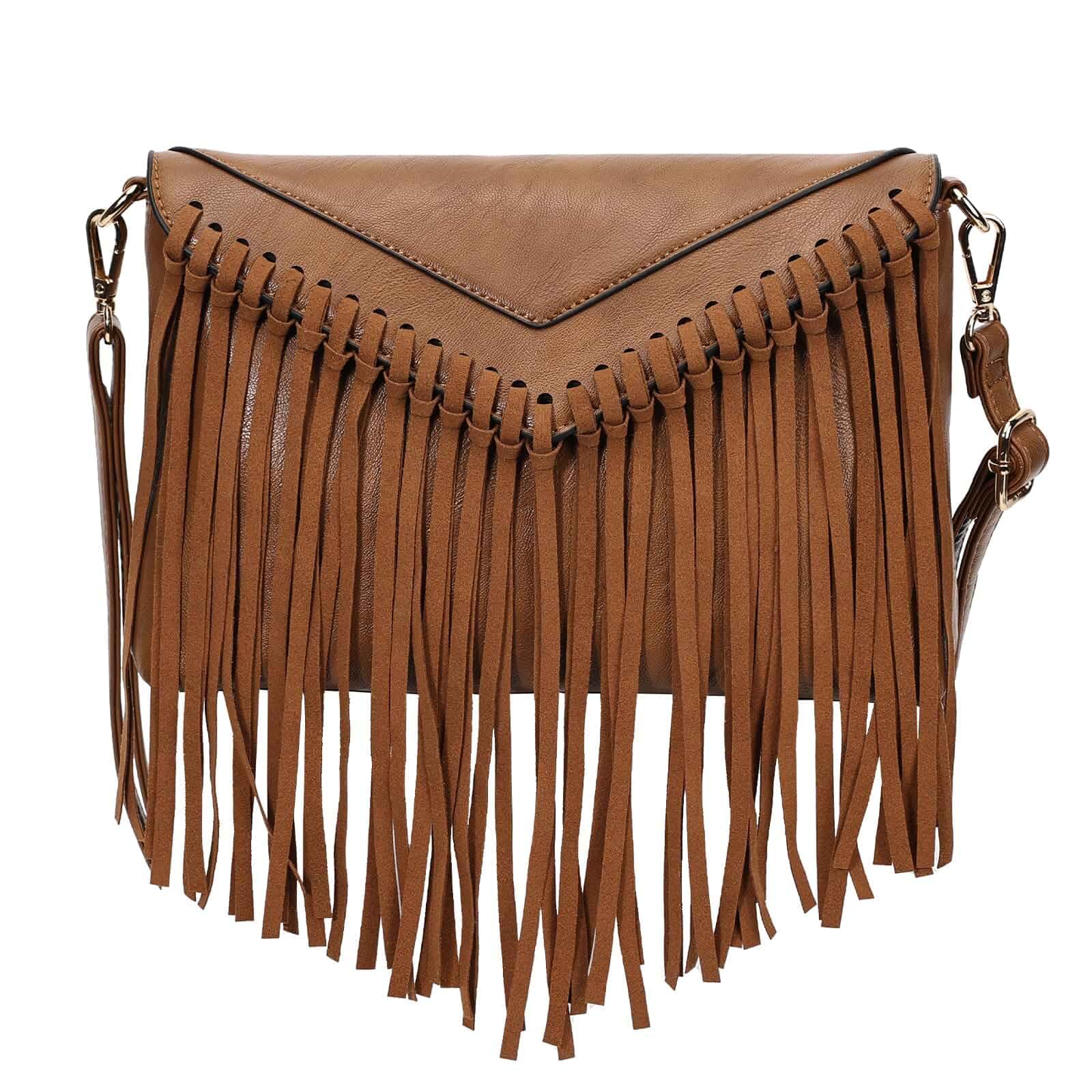 Women's Purses Fringe Tassel Crossbody Shoulder PU Leather Handbag