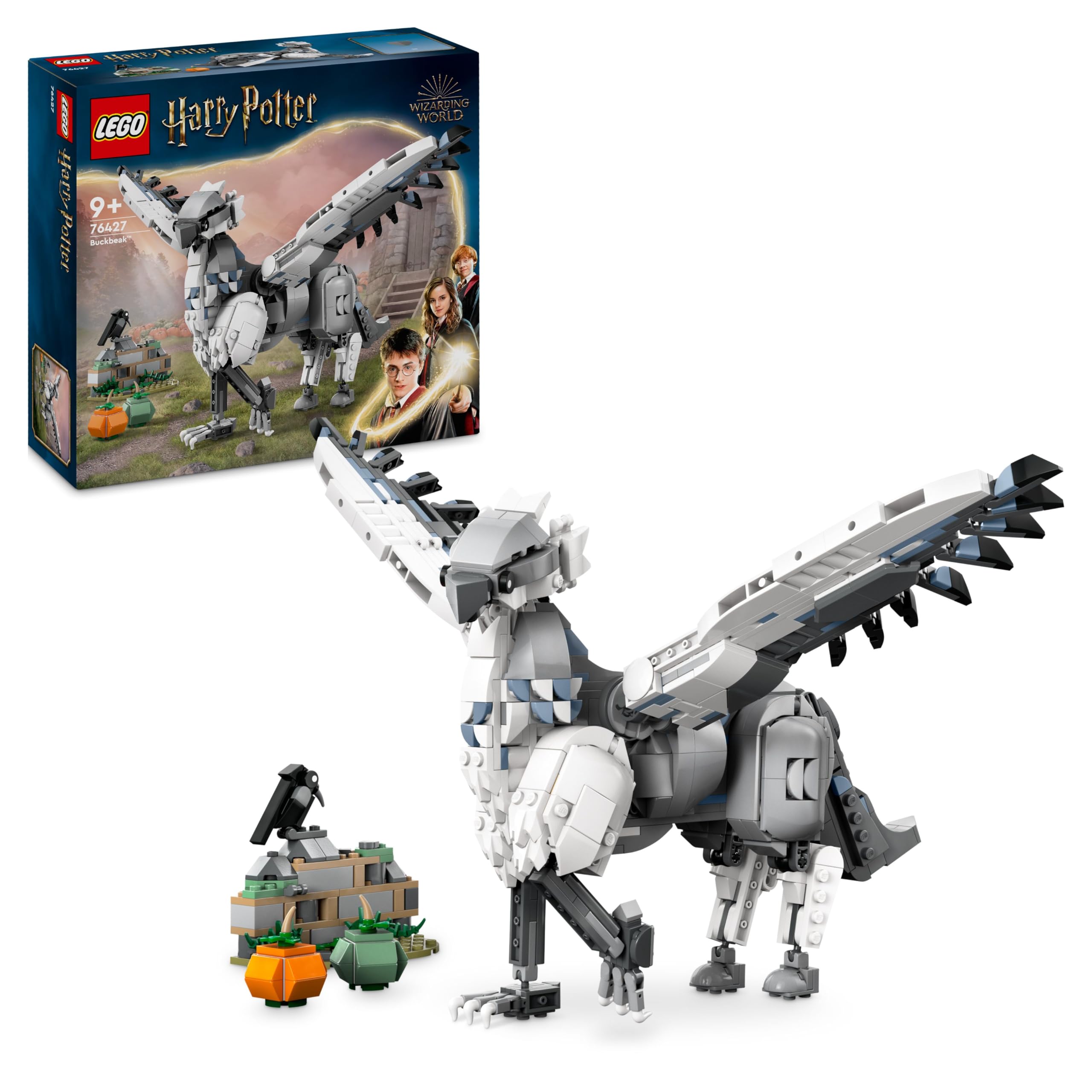LEGO Harry Potter Fierobecco, Hippogriphus Figure Building Toy with Jointed Parts, Magical Creature Collectible, Creative Games for Children, Girls, Boys and Girls from 9 Years 76427