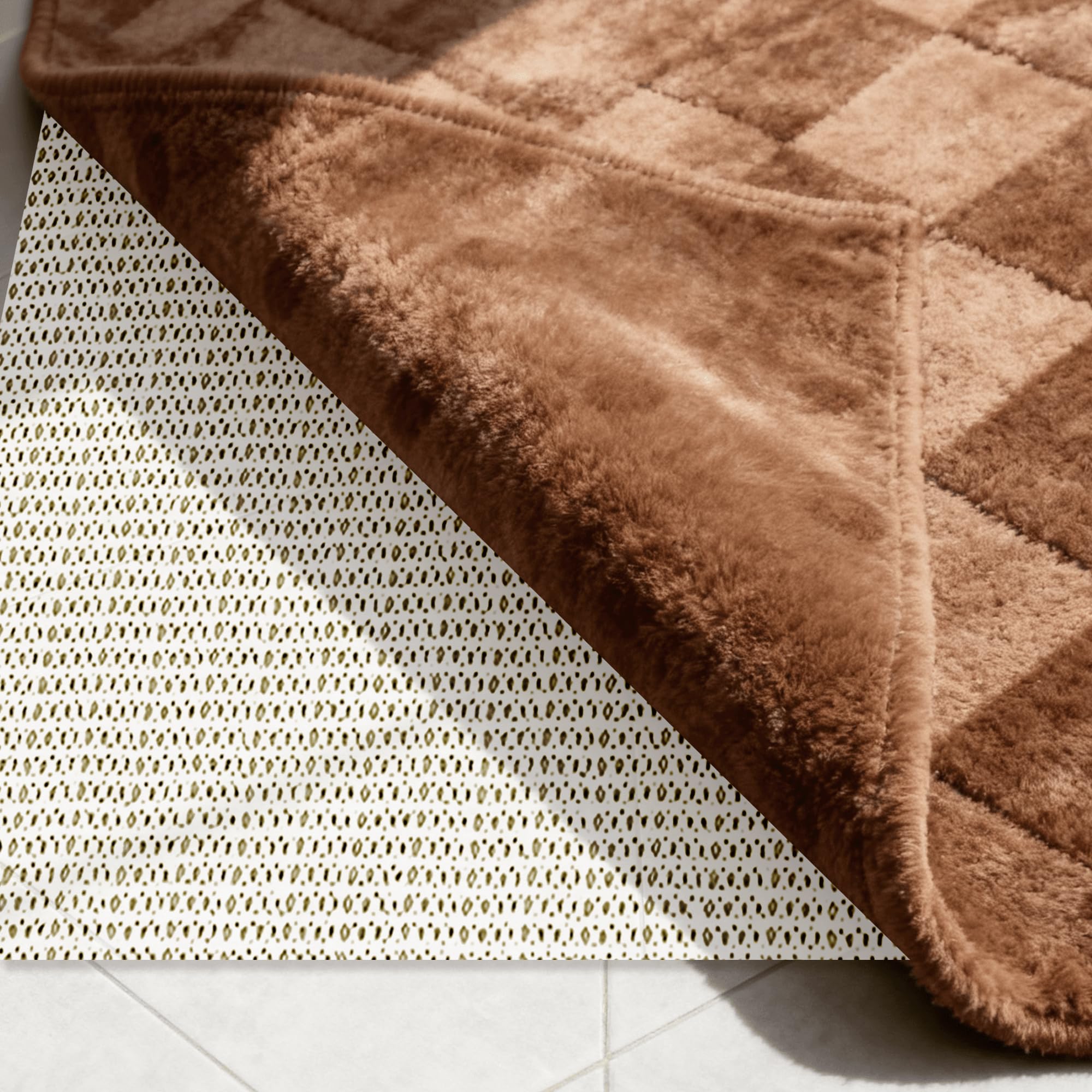 Tappetino Antiscivolo Multiuso 58 x 284 cm Antiscivolo e Protezione Moquette Sottotappeto Può Essere Tagliato a Misura per Cassetti di Tappeti, Bagagliai Auto, bianco