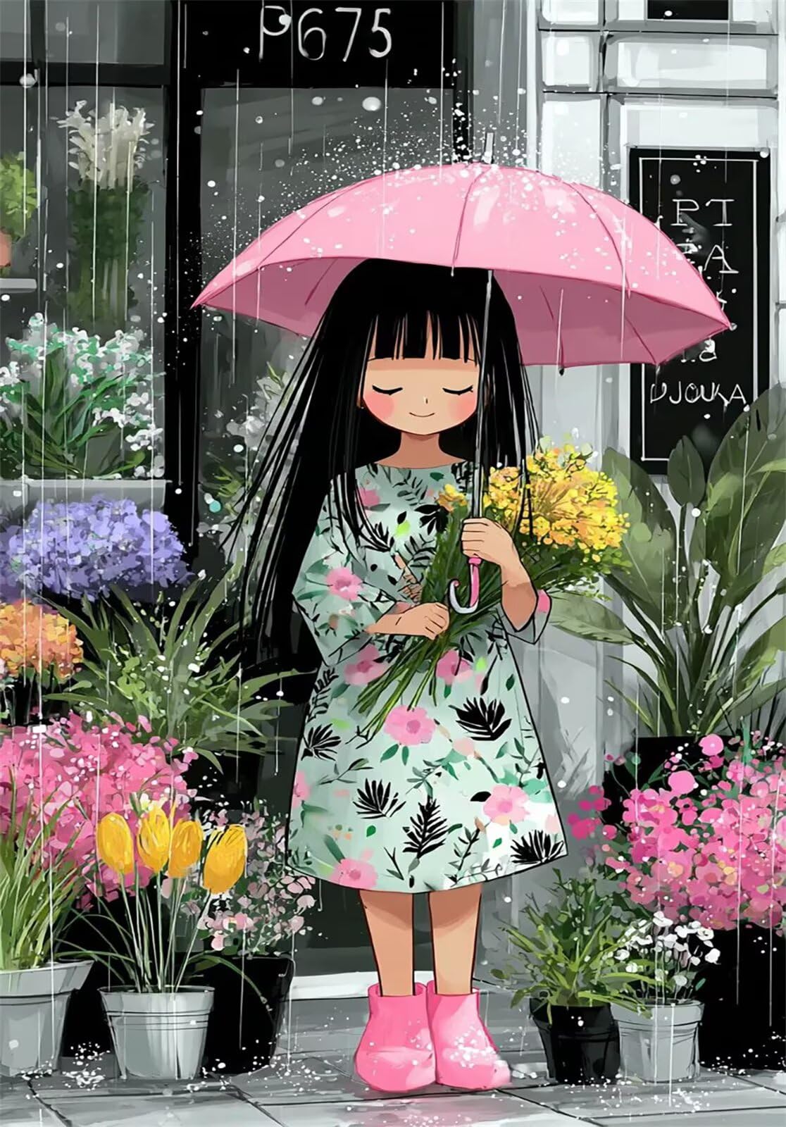 Puzzle 1200 Pezzi Fiori Carini Ragazza Puzzle per Adulti, Difficile e Sfidante con Poster Idea Regalo per Appassionati Puzzle Classici