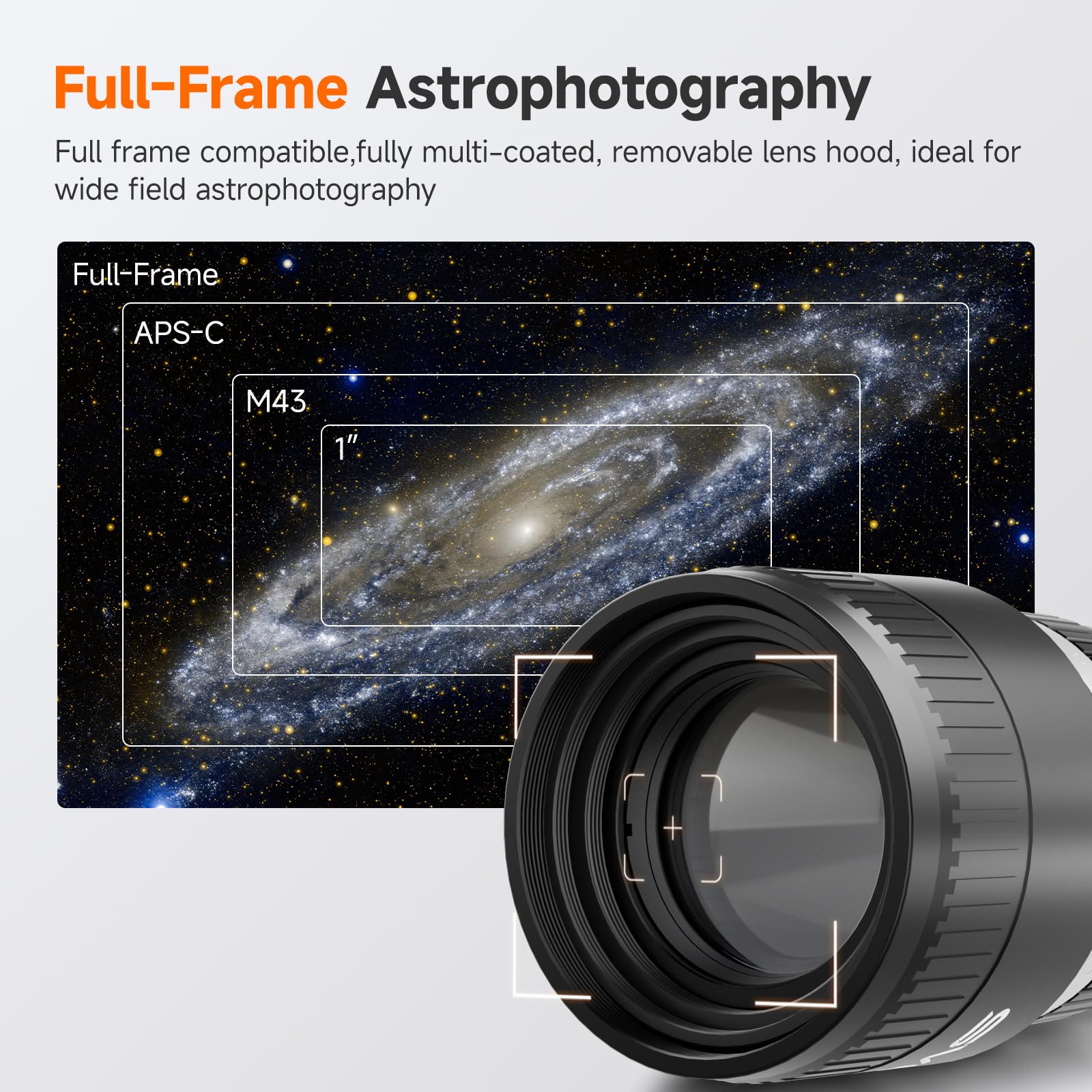 Svbony SV535 APO Telescopio Astronómico Adultos, f/2.8, 105 mm Longitud Focal Telescopio Portátil, con Montura M42/E, Compatible con Cámaras Sony sin Espejo, para Astrofotografía Cielo Profundo