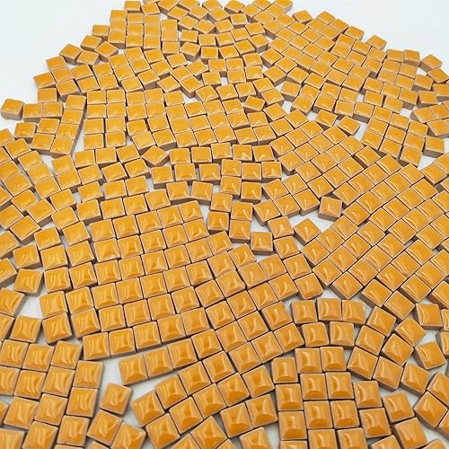Miniatura 3 de 500 mosaicos cuadrados de cerámica de 1.1 libra, 0.4 x 0.4 pulgadas hechos a mano, micro mosaicos creativos para arte y decoración del hogar