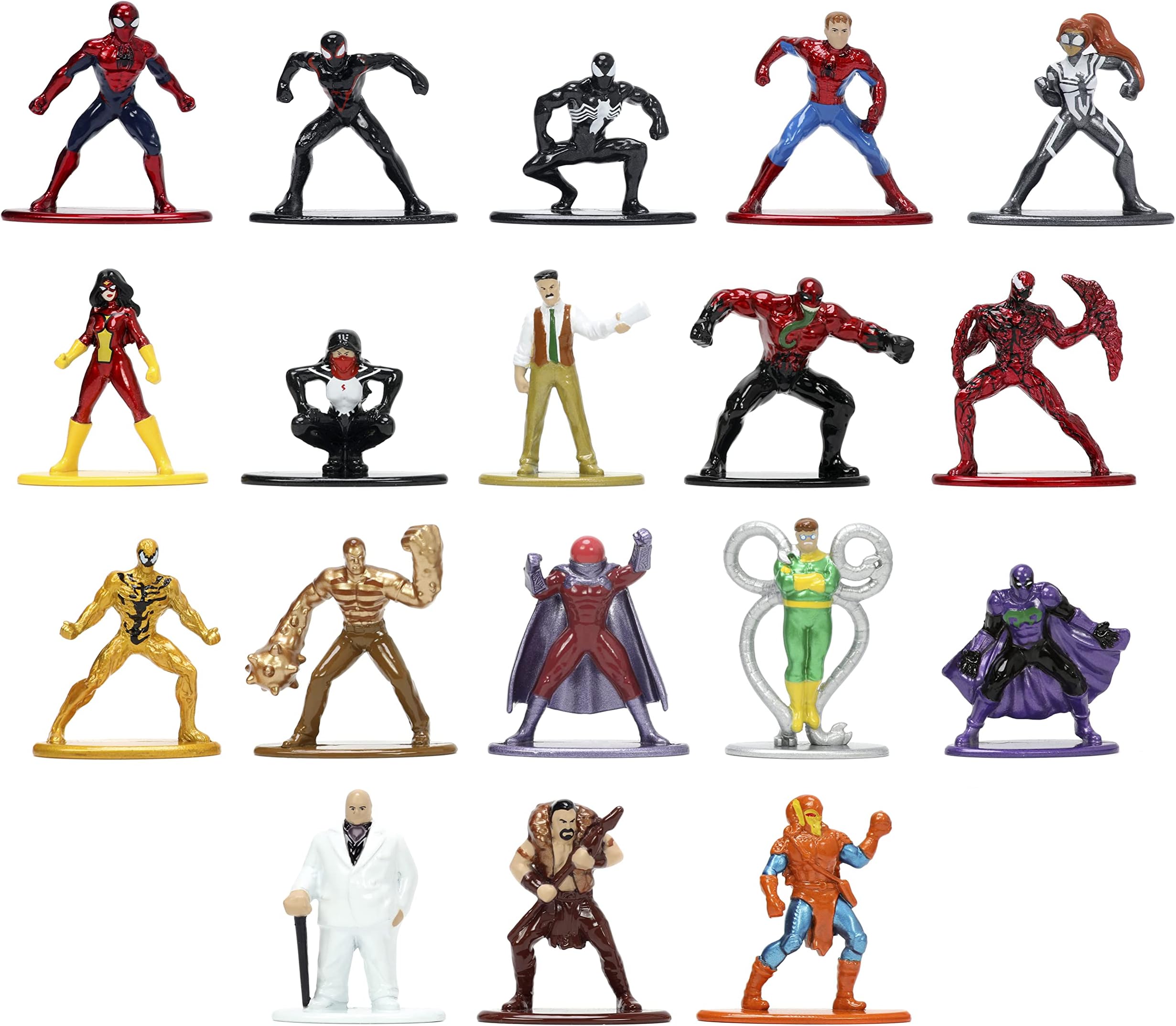 Marvel Spider-Man 18-Pack Series 8 Die-cast Figures, Toys for Kids and Adults