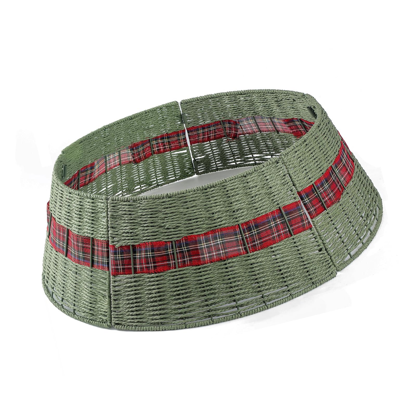 carotoe Natural Materials Christmas Tree Skirt Rattan Christmas Tree Skirt Accessory for Stylish Holiday Decoration Easy Install