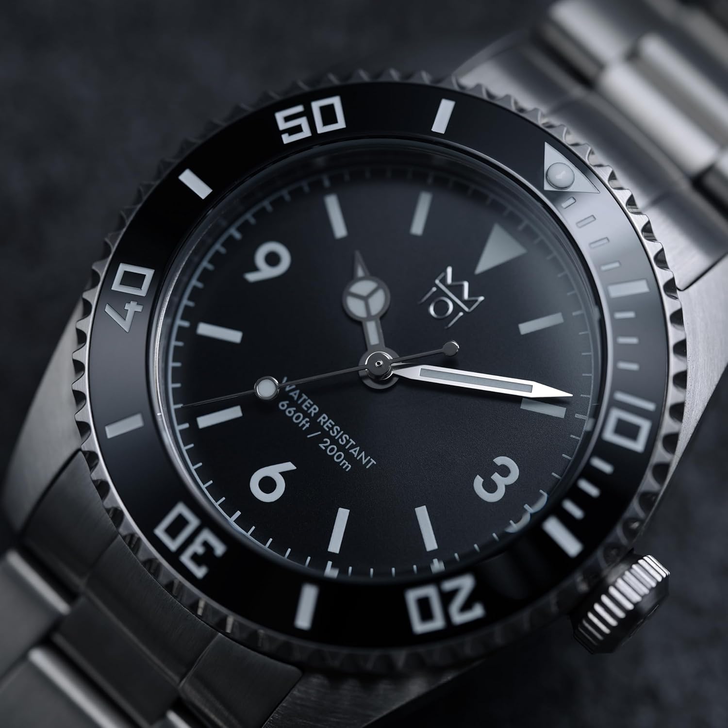 HYAKUICHI 101 015S 38mm ブラック スイープセコンド HYAKUICHI 101] No.15S 38mm Sweep Seconds Diver's Watch Non