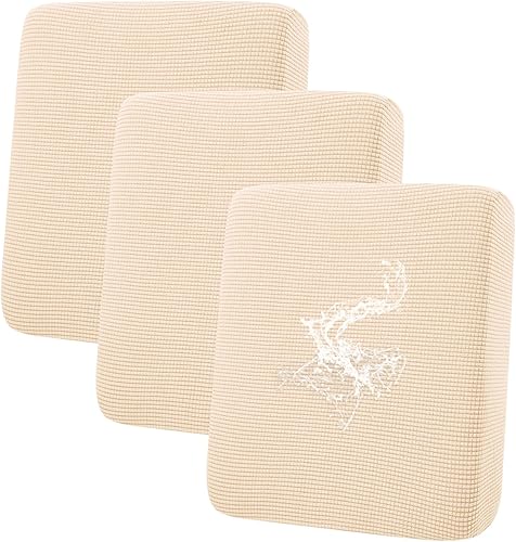 Miniatura 54 de hyha - Fundas de cojín impermeables para sofá modular, fundas de cojín de sofá en forma de L, tela jacquard gruesa, funda de diván con parte Gris