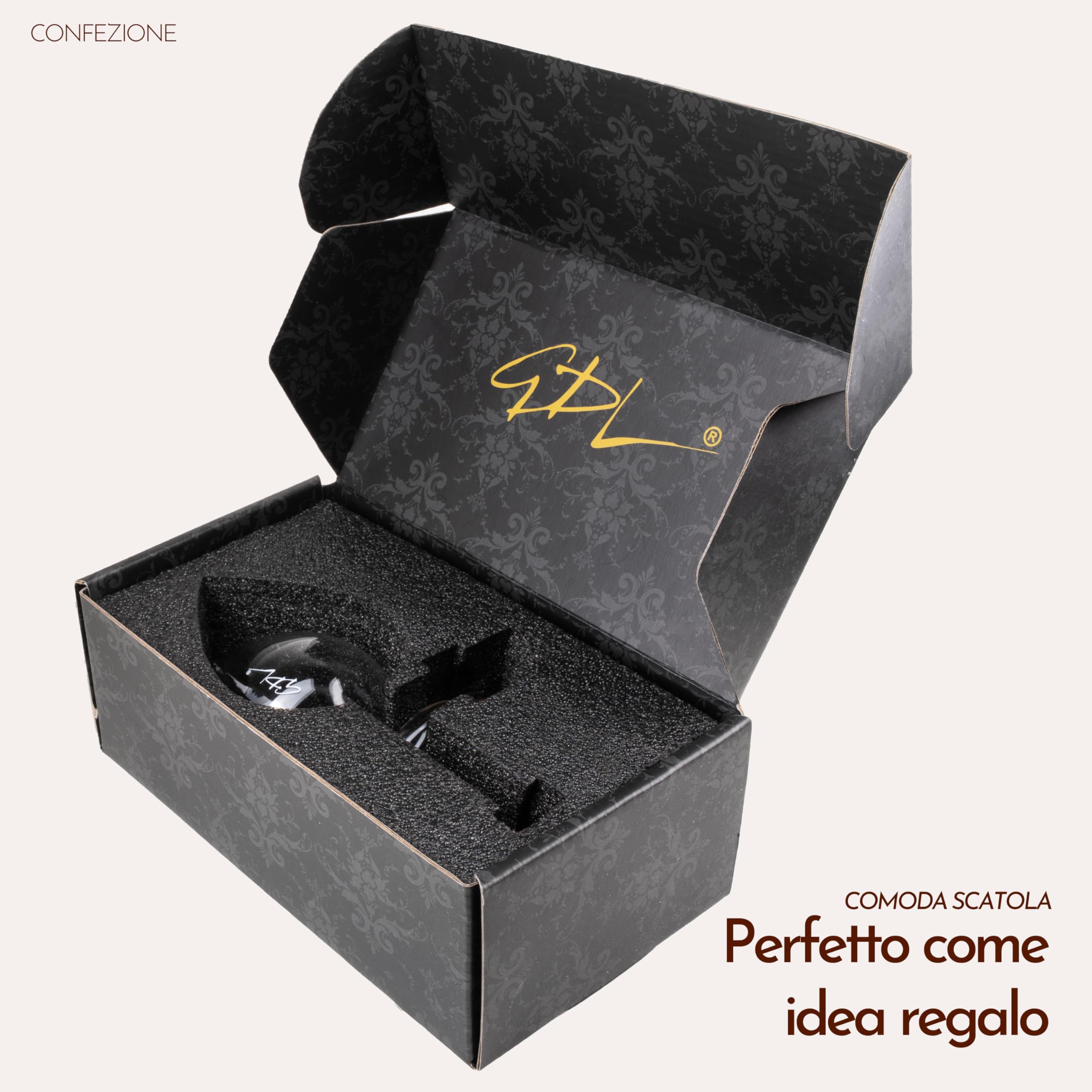 Decantador para vino con aireador de vidrio soplado 150 ml – Decantador profesional para vino tinto y blanco – Idea regalo para amantes del vino