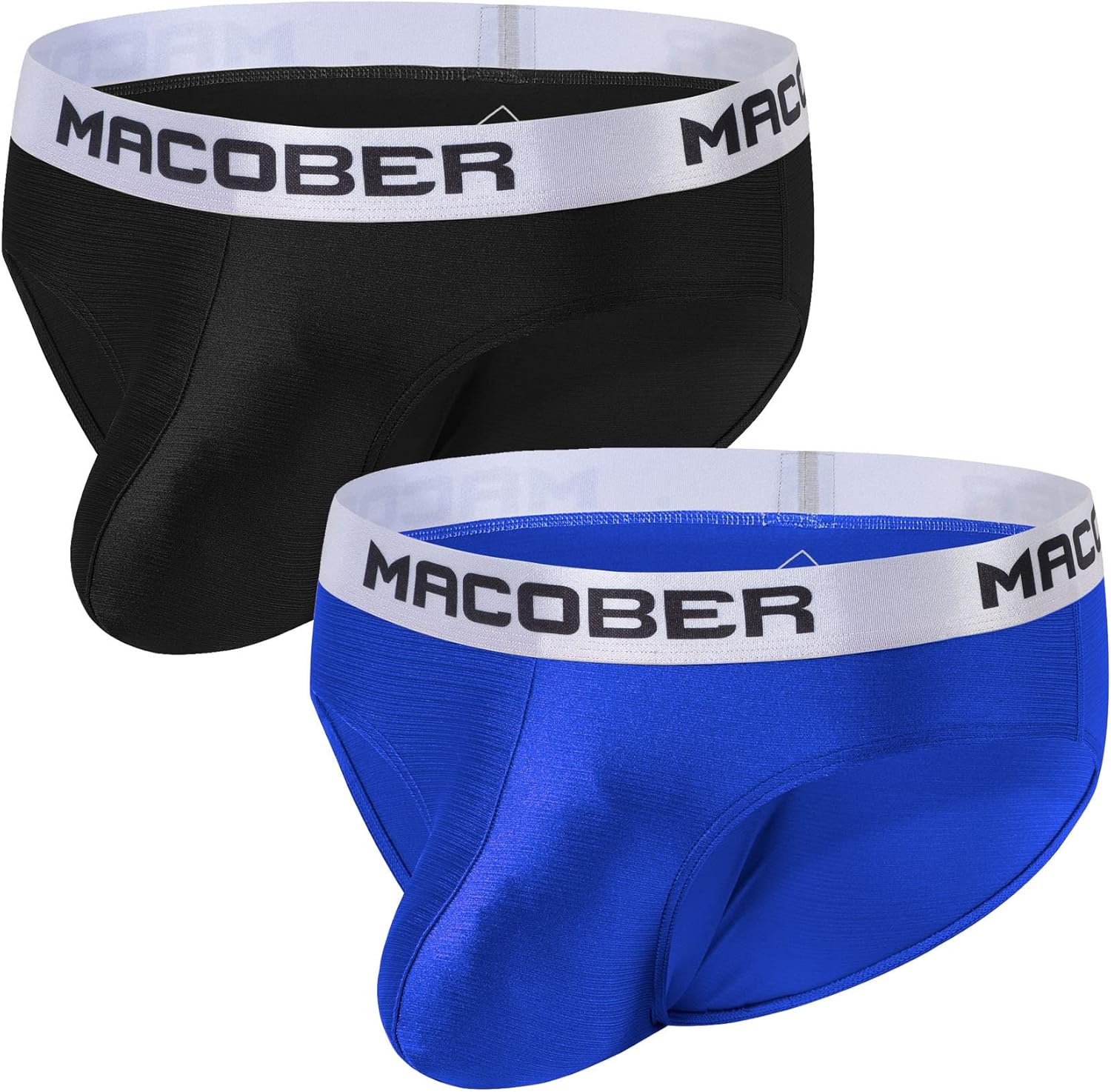 Men's Silk Briefs Underwear Low Rise Bulge Enhance Bikini - Image 2