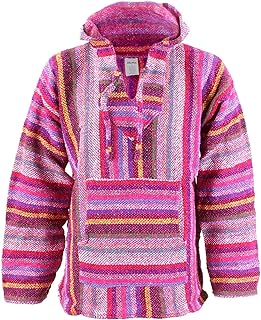 Sudadera con capucha estilo mexicano, diseño hippy, talla S, M, L, XL y XXL, color negro y rojo