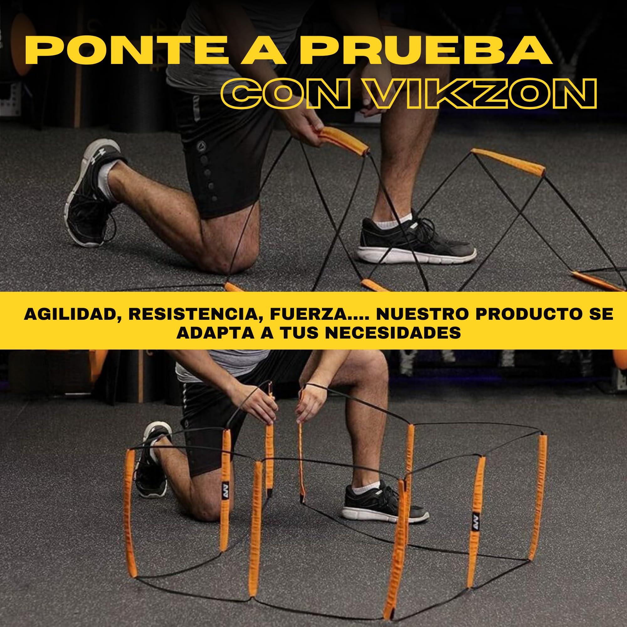 Kit Avanzado de Entrenamiento de Fútbol: Escalera de Entrenamiento Plegable y Ajustable + Conos de Entrenamiento + Bolsa para guardarlo.