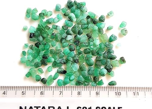 Miniatura 4 de 50 piezas de cristal de piedra preciosa esmeralda verde natural piedras preciosas crudas pequeñas para joyas Mezcla de lote suelto sin perforar de