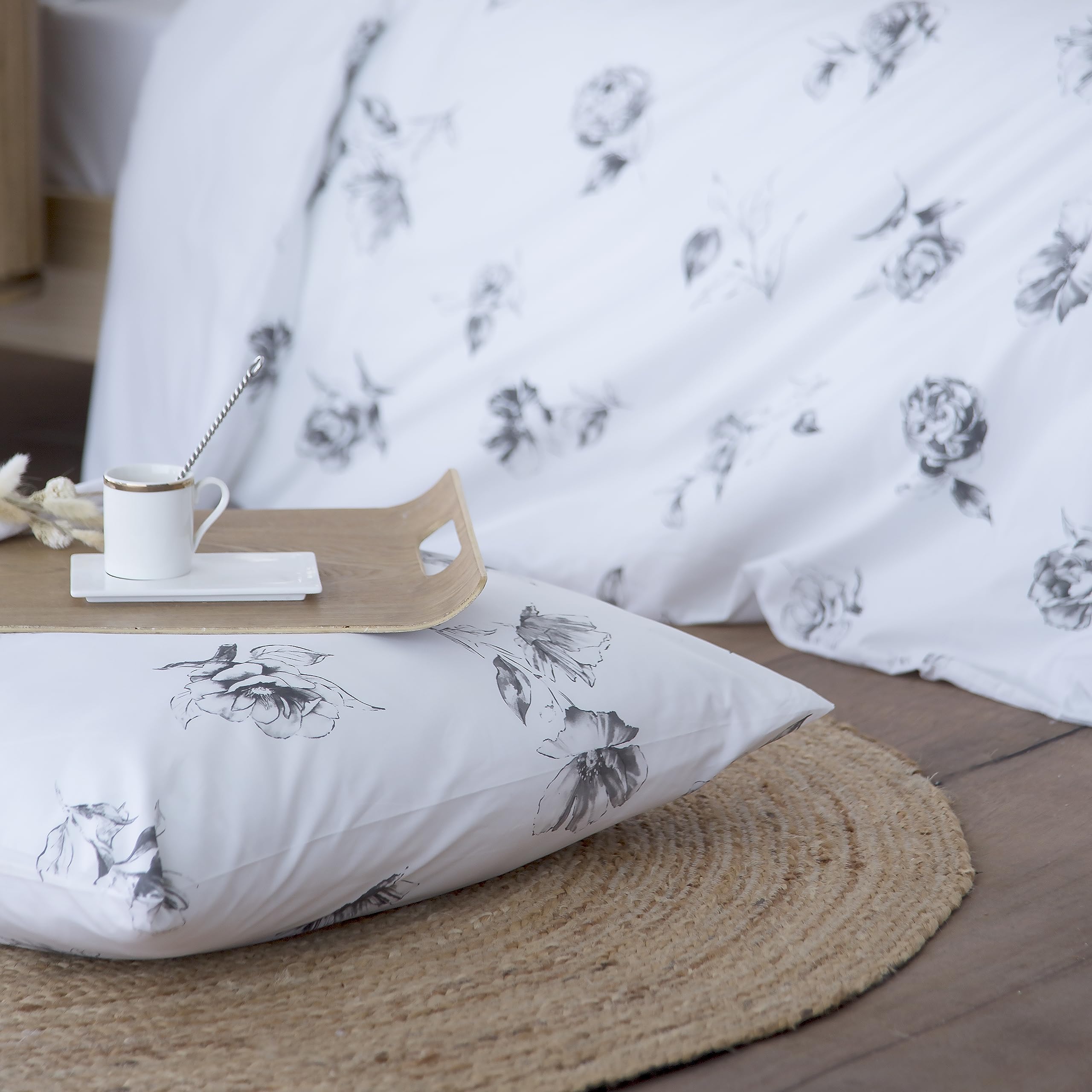 Funda nórdica Tulipa Cama 120 cm - 200x200 cm, algodón 200 Hilos. Cierre con Botones.