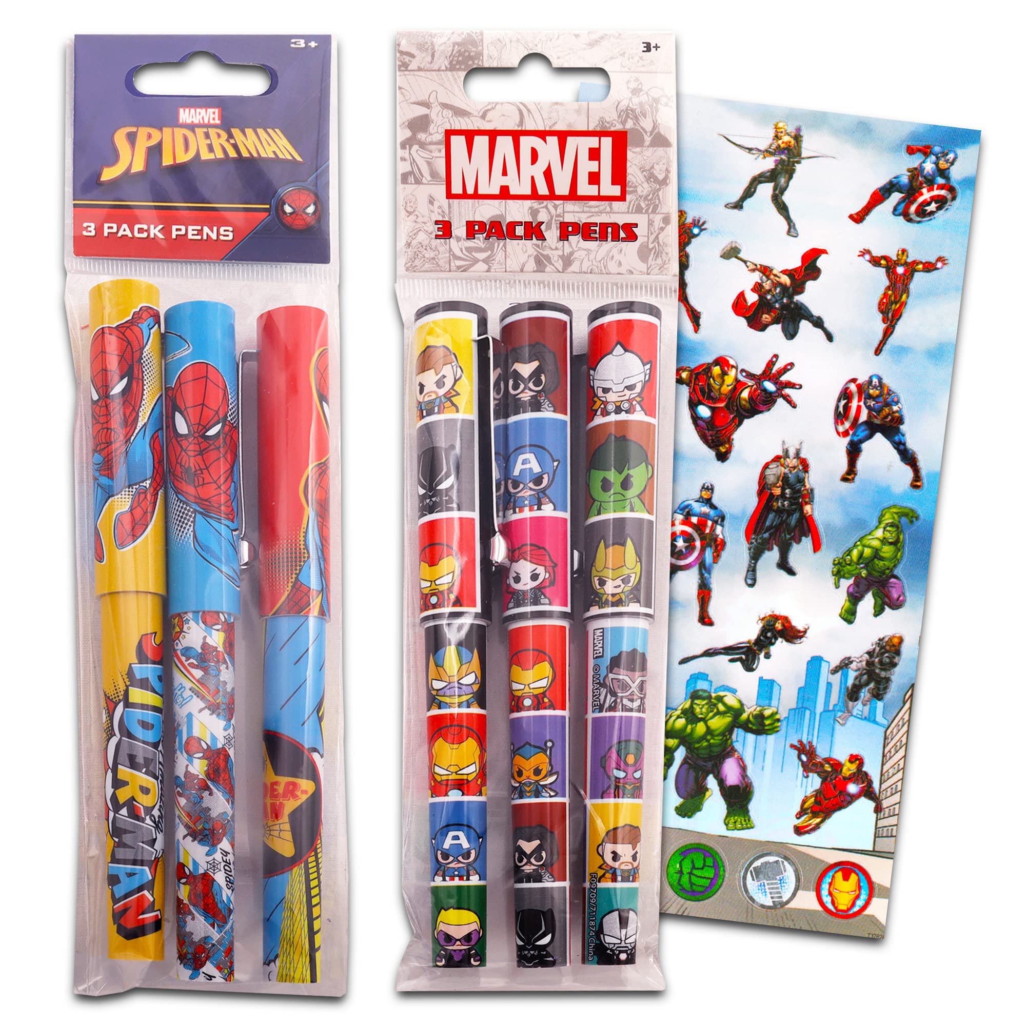 Buy Marvel Avengers Pen Bundle Set 6 Deluxe Ballpoint Gel Pens