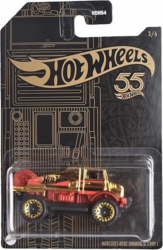 Hot Wheels Mercedes Benz Unimog U 1300 L, Perla y Cromo 3/6