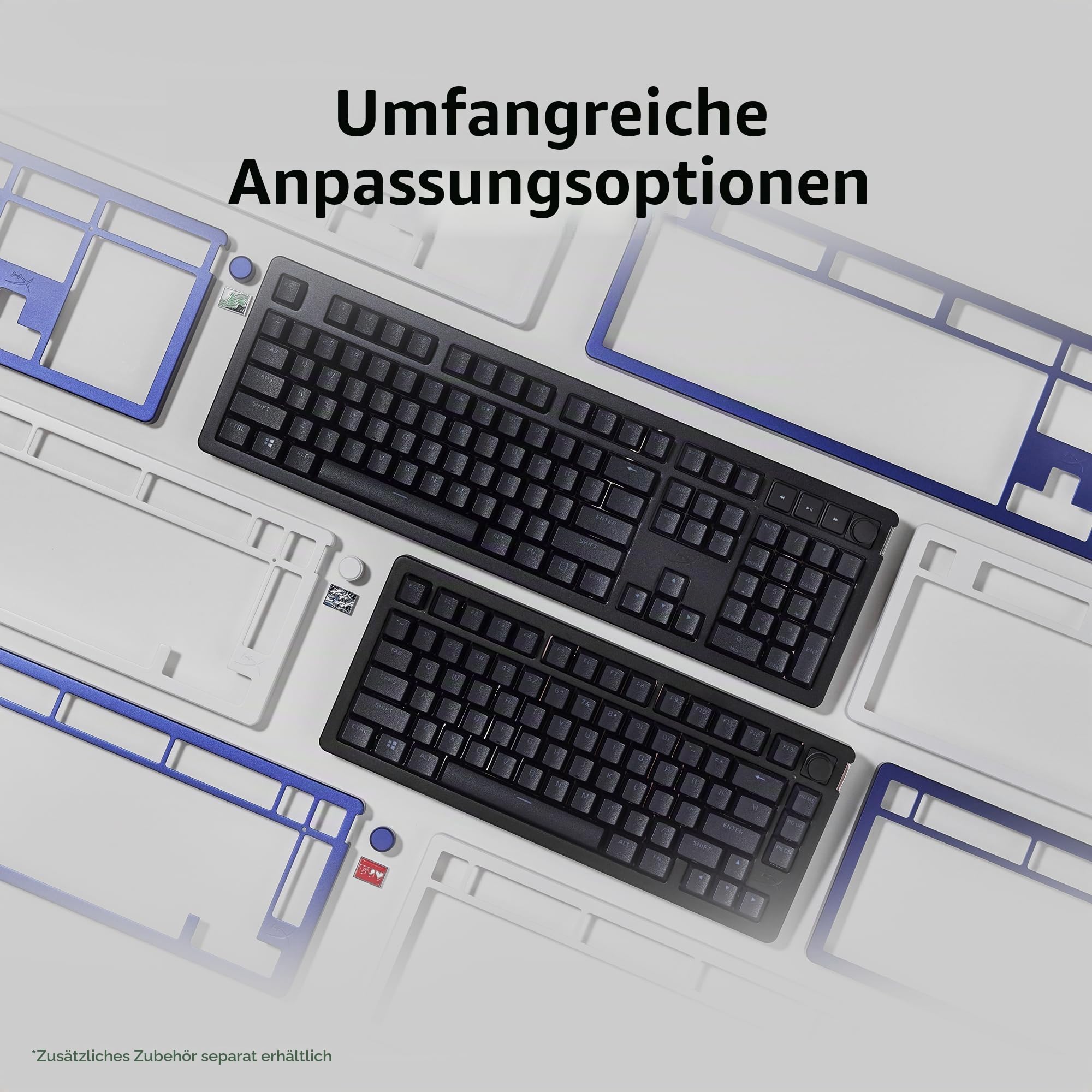 HyperX Alloy Rise – Hot-Swappable mechanische Gaming-Tastatur, PC, Umgebungslichtsensor, Dichtung montiert, lineare Schalter