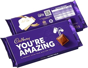Cadbury You're Amazing Chocolate Gift - Full Size Cadbury Chocolate Bars including Flake, Caramel, Twirl, Dairy Milk and More. Valentine's, Birthday, Easter gift