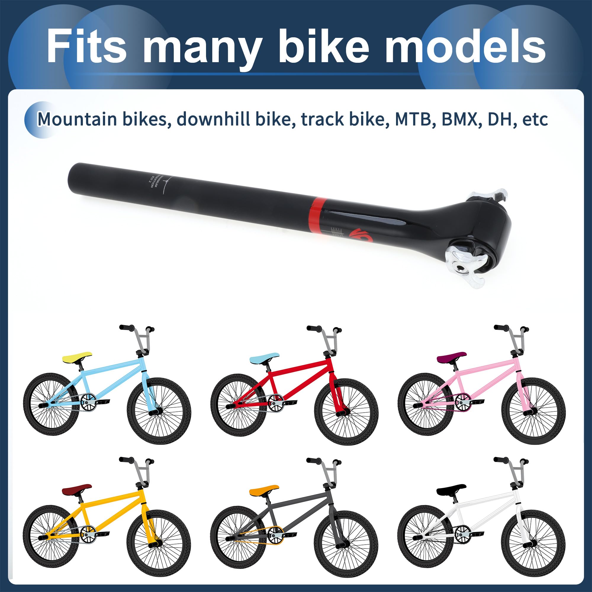 Tige De Selle De Vélo 1Pc pour Vélo Décalage 5 Degrés