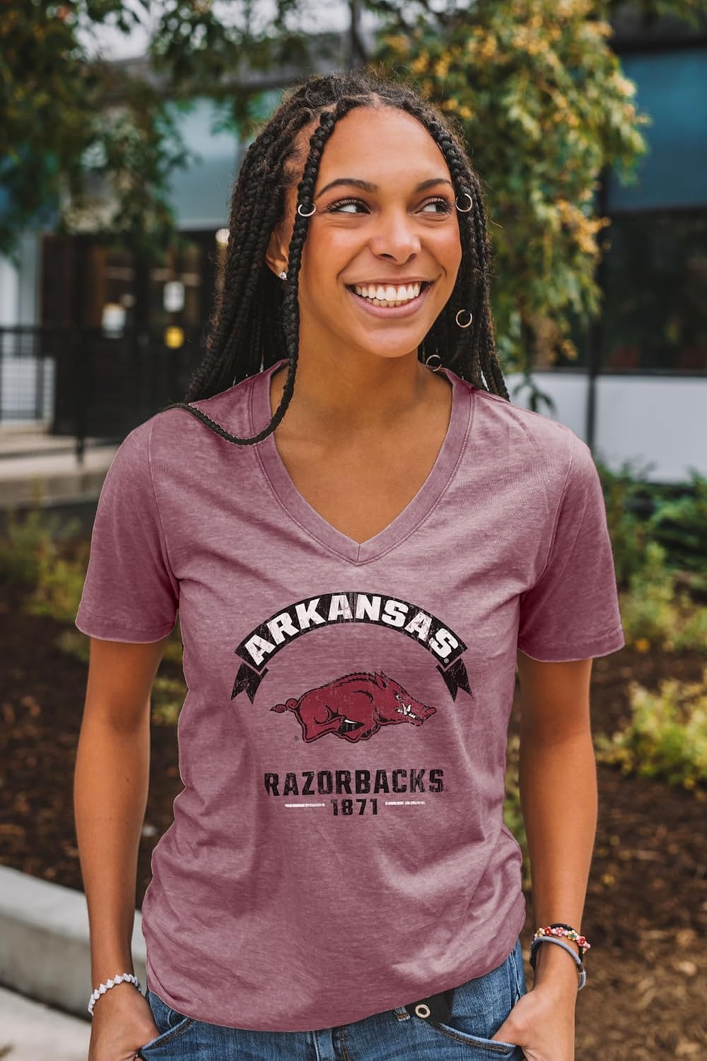 Blue 84 NCAA Womens NCAA Officially Licensed Women's T-Shirt Burnout Vintage Scholar