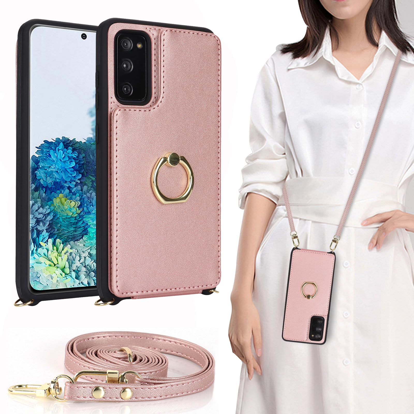 Amazon.co.jp: Galaxy S20 ケース ショルダー リング付き ストラップ 