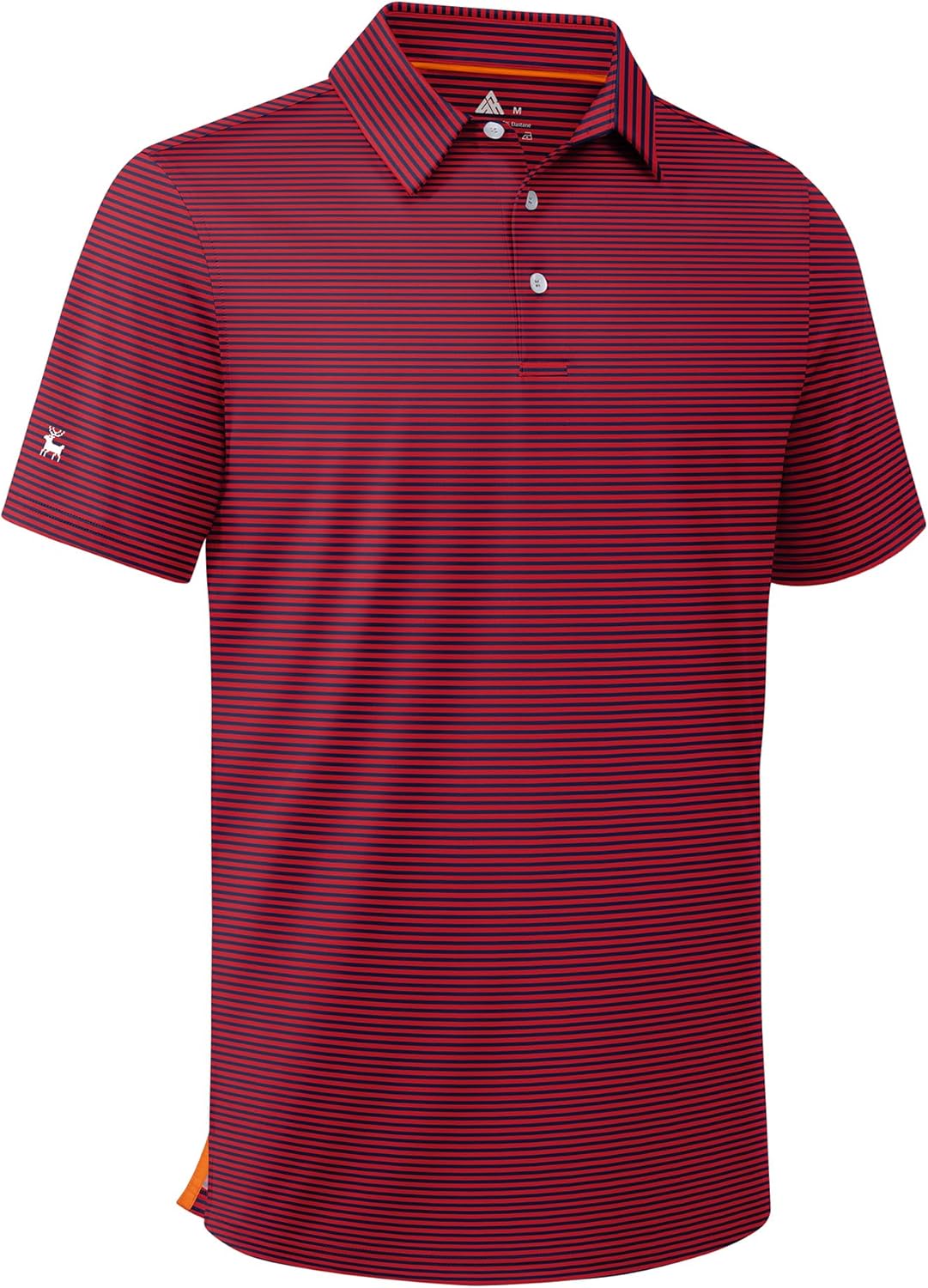 ZITY Men Golf Polo Shirts Short Sleeve Striped UPF 50+ Moisture Wicking Casual Collared Print T-Shirt for Men - Image 3