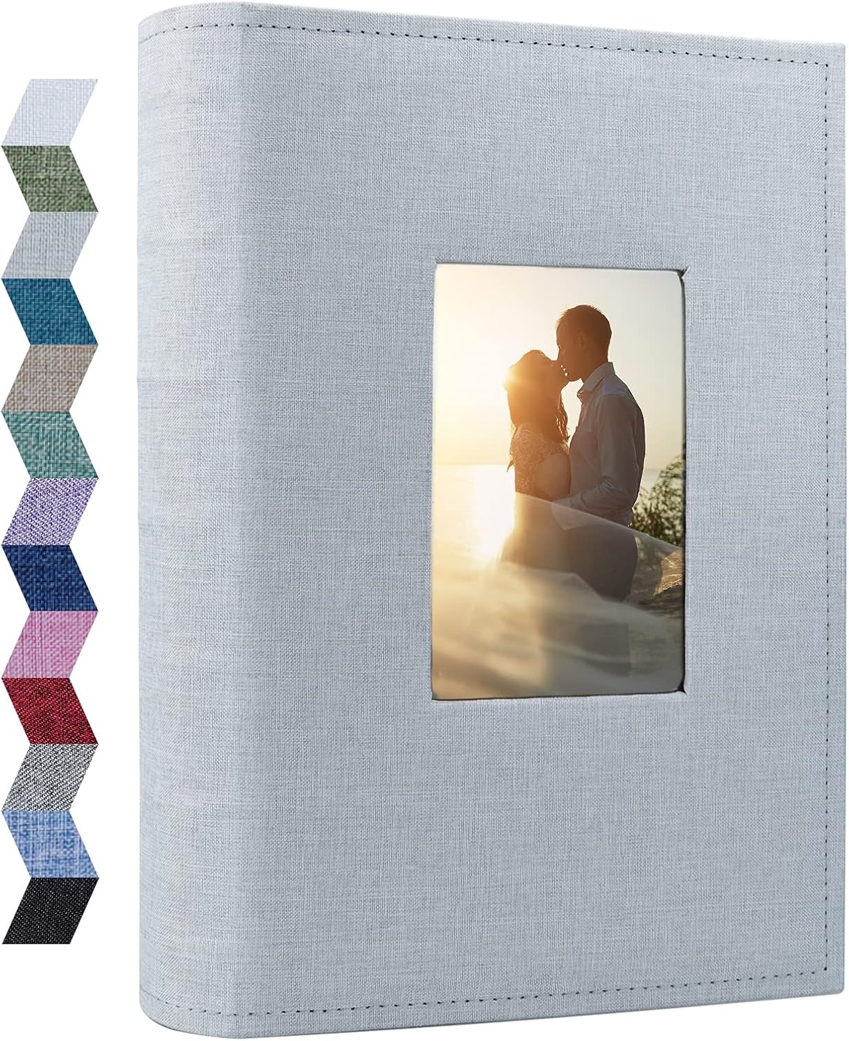 Vienrose Photo Albums 6x4 (15x10 cm) 300 Pockets Linen Cover with Memo Spaces Photobook Large Capacity Pictures Album Memory Book for Wedding Family