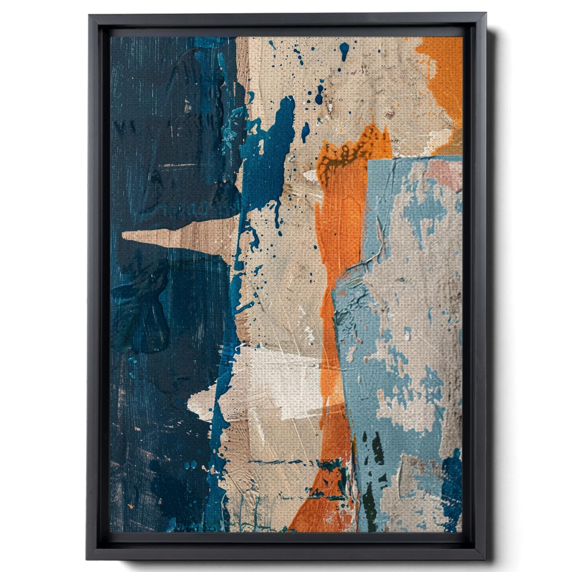 Amazon.com: CanvasNTHV Boho Wall Art Prints, Navy Blue Rust