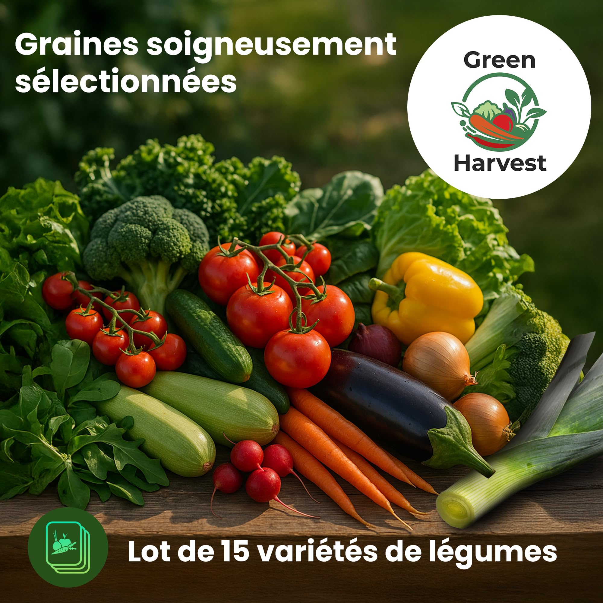 TORAF Kit de Graines de Légumes 15 Variétés – Graine Premium pour Jardin, Balcon et Potager – Tomate, Concombre, Carotte, Poivron, Concombre, Courgette, Radis – Kit de culture de plantes potagères - 5