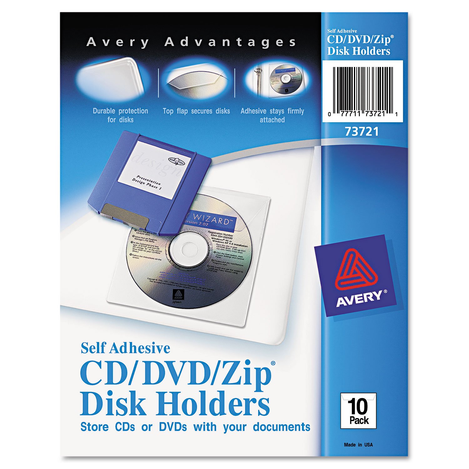Amazon.com : Avery Clear Self-Adhesive CD/DVD Storage Pages, Top