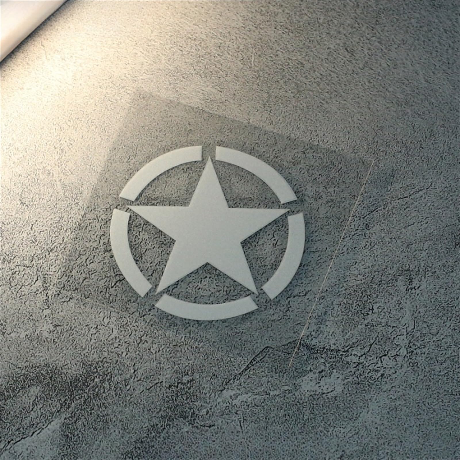 HAfgDJ Five-Pointed Star Refit Decals for Motorcycle Body Helmet, F&Ender Bumper