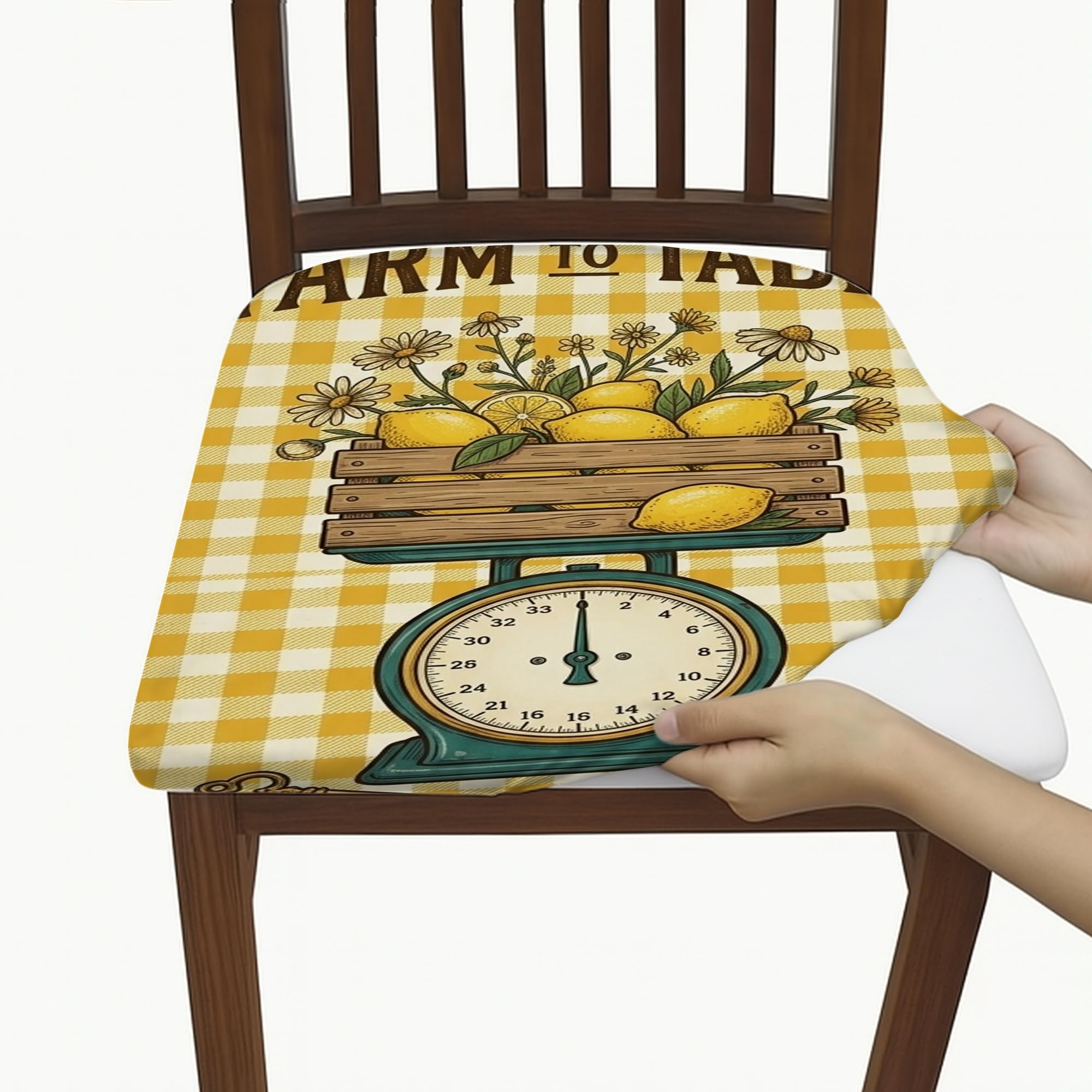 Housses de chaise motif écailles pour cadeau de pendaison de crémaillère