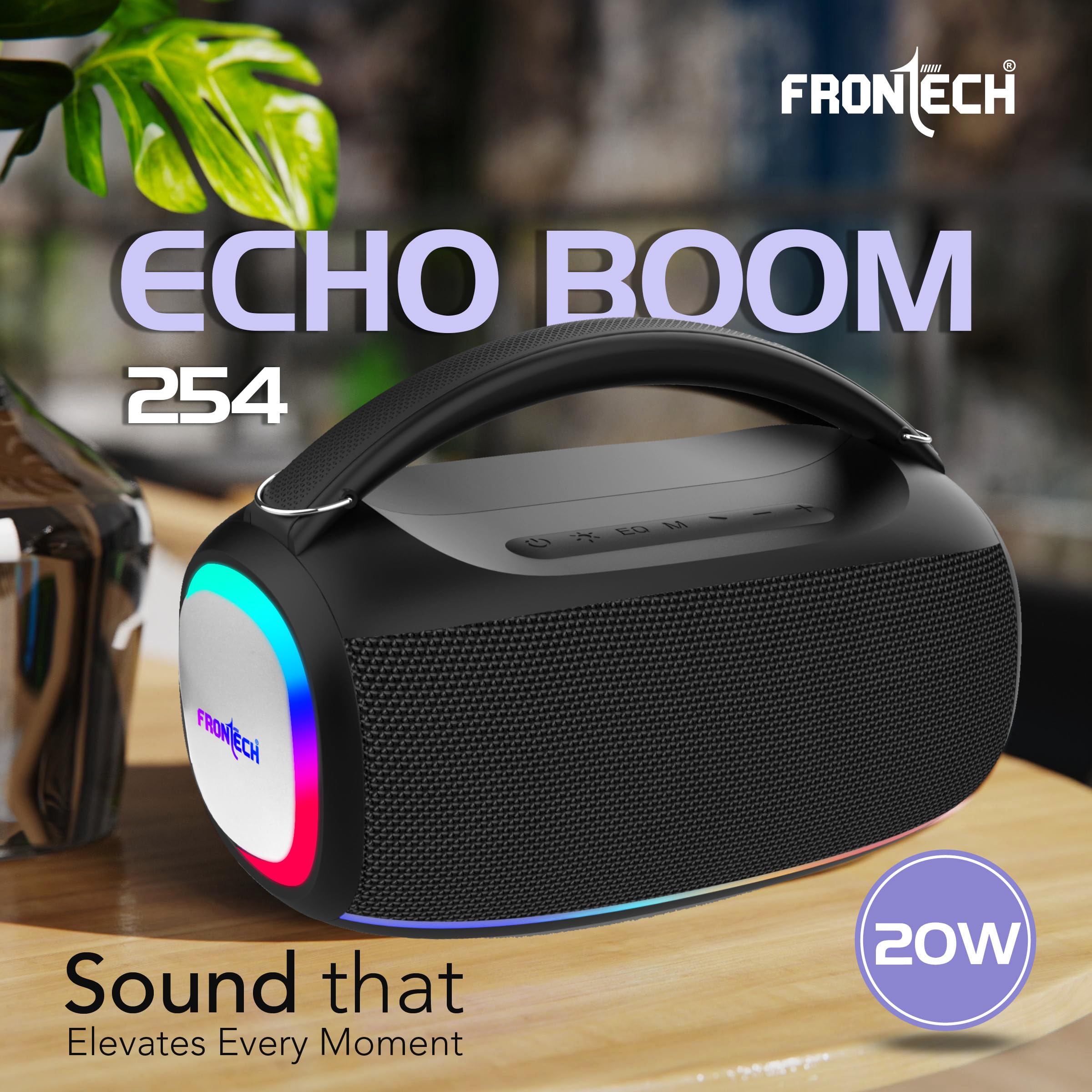 FRONTECH Echo Boom-254 20W Bluetooth Speaker, RGB Lights, TWS