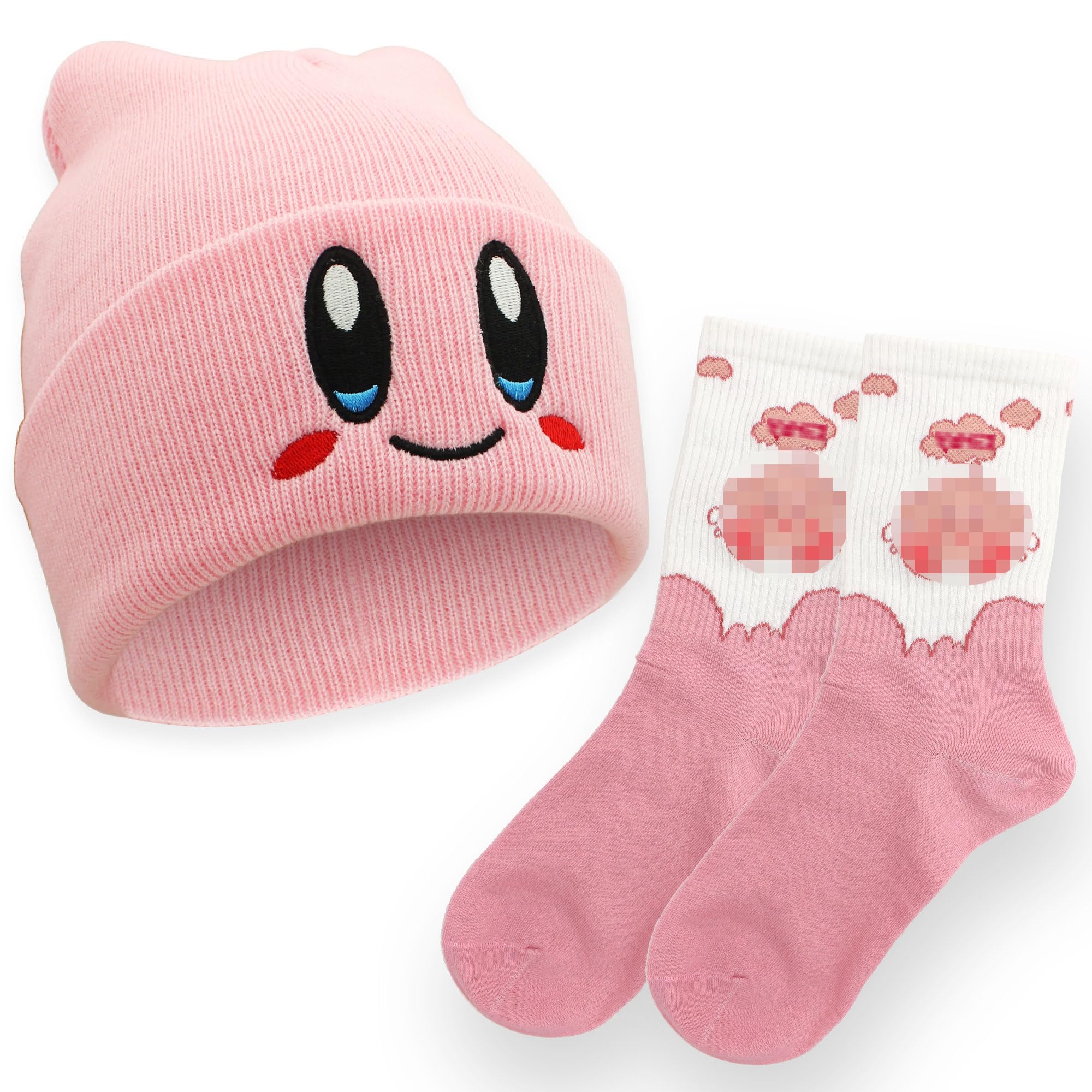 Ohjijinn Berretto In Lavorato A Maglia Rosa – Unisex, Caldo E Divertente – Con Scritta "Funny"
