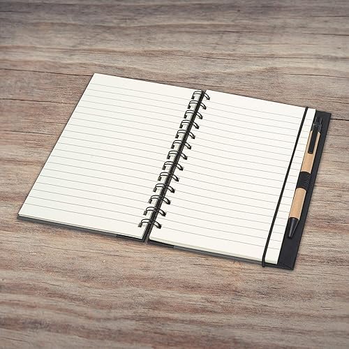 Miniatura 7 de Cuadernos de bloque ecológico personalizados con bolígrafos, juego de 10, paquete a granel personalizado, perfectos para la escuela, oficina,