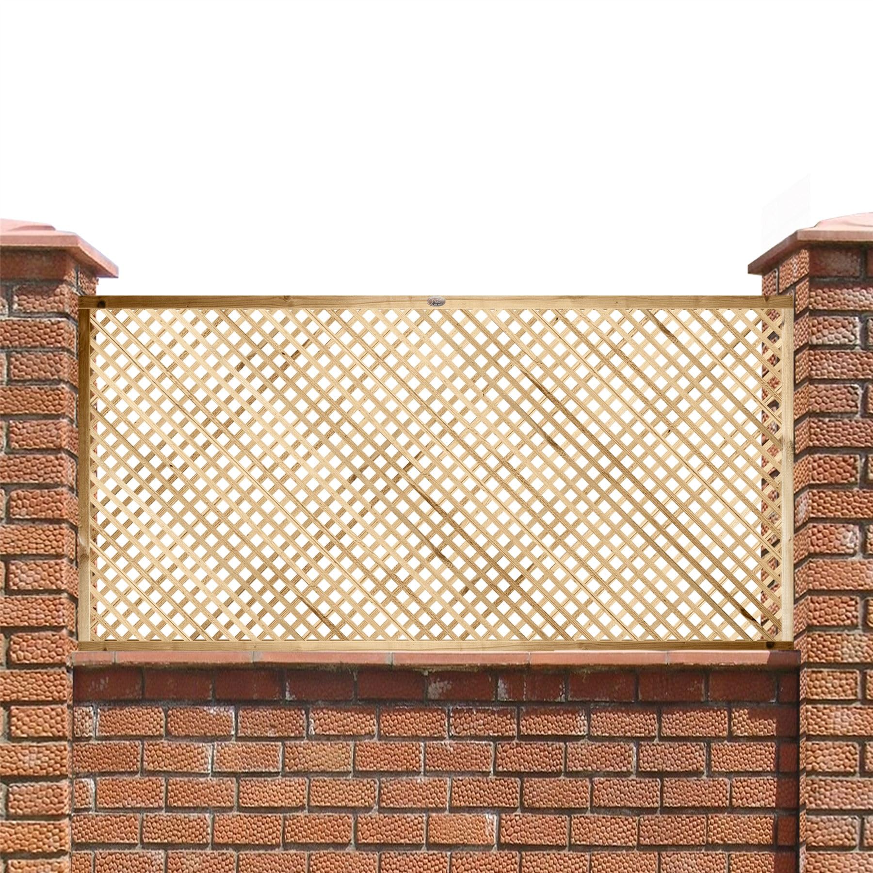 Elite Diamond Trellis in 2 Sizes & 2 Styles Garden Lattice Urban Trellis Contemporary Garden Fence (183cm Wide x 90cm Tall, 20mm Privacy Hole Size)